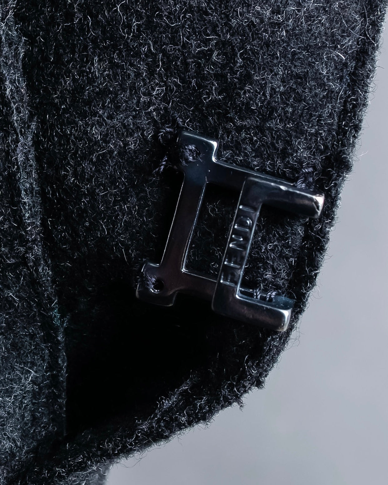 "FENDI" Snap button detail belted trench coat