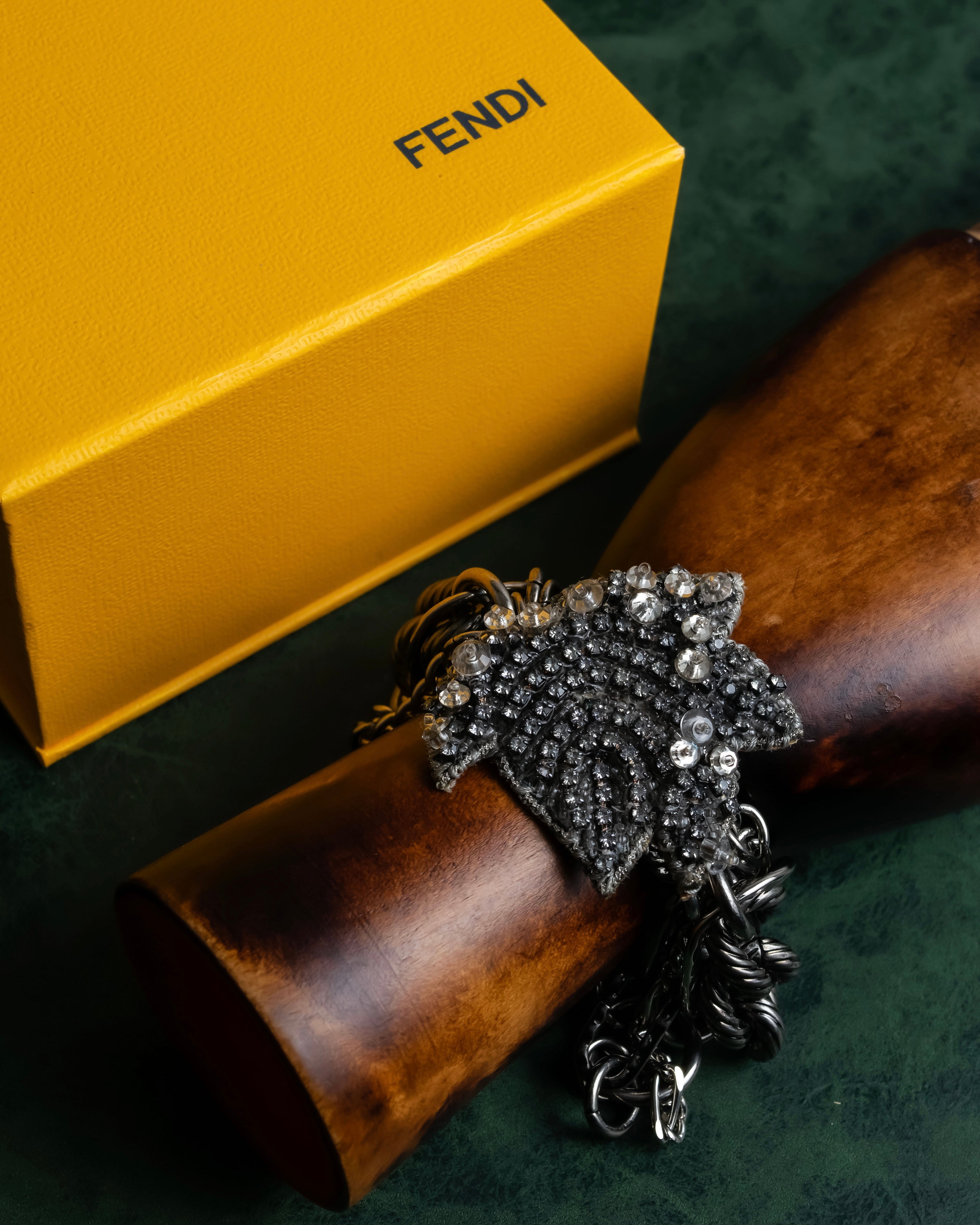 "FENDI" Star motif rhinestone bracele