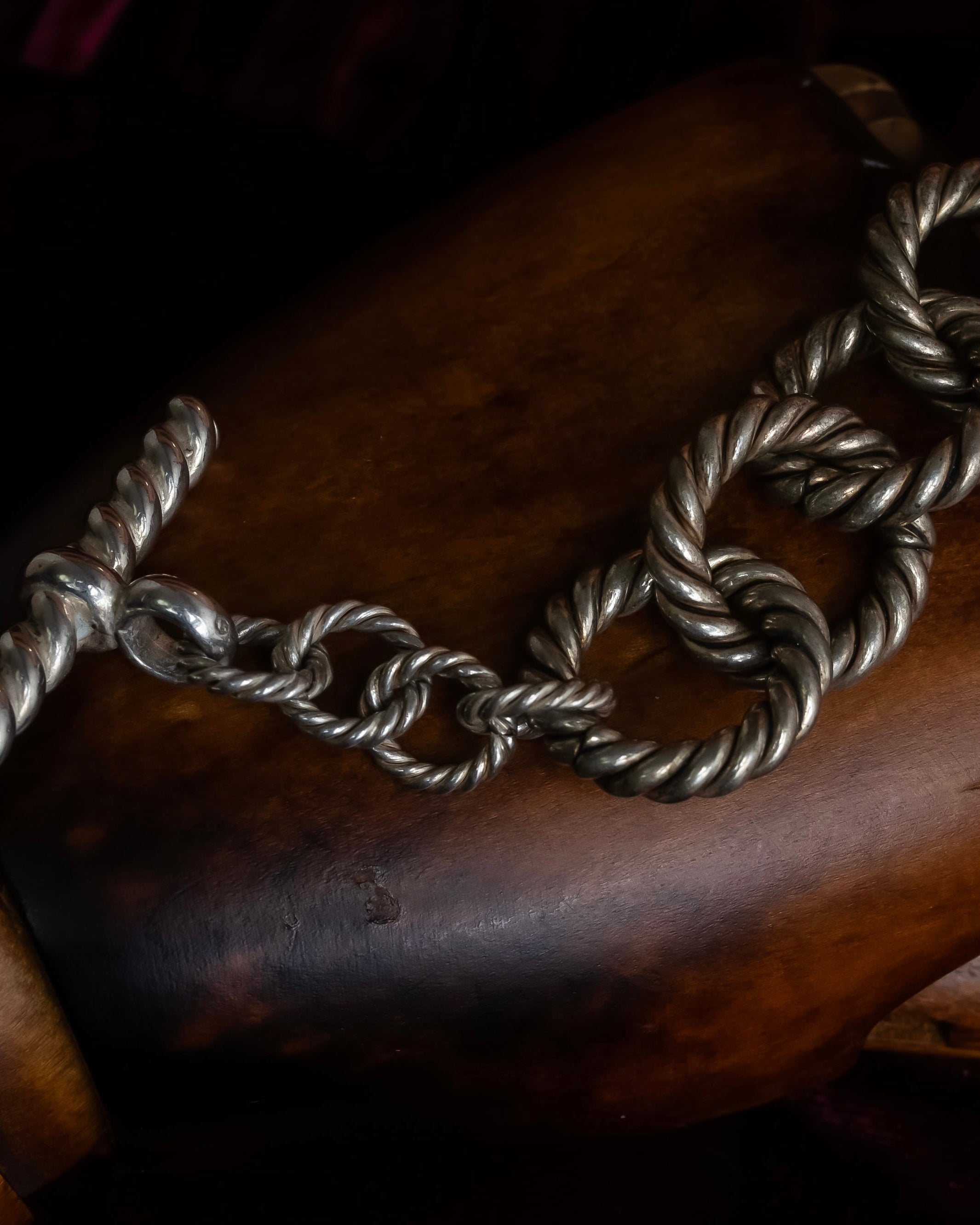 "CELINE" Rope twist design silver bracelet