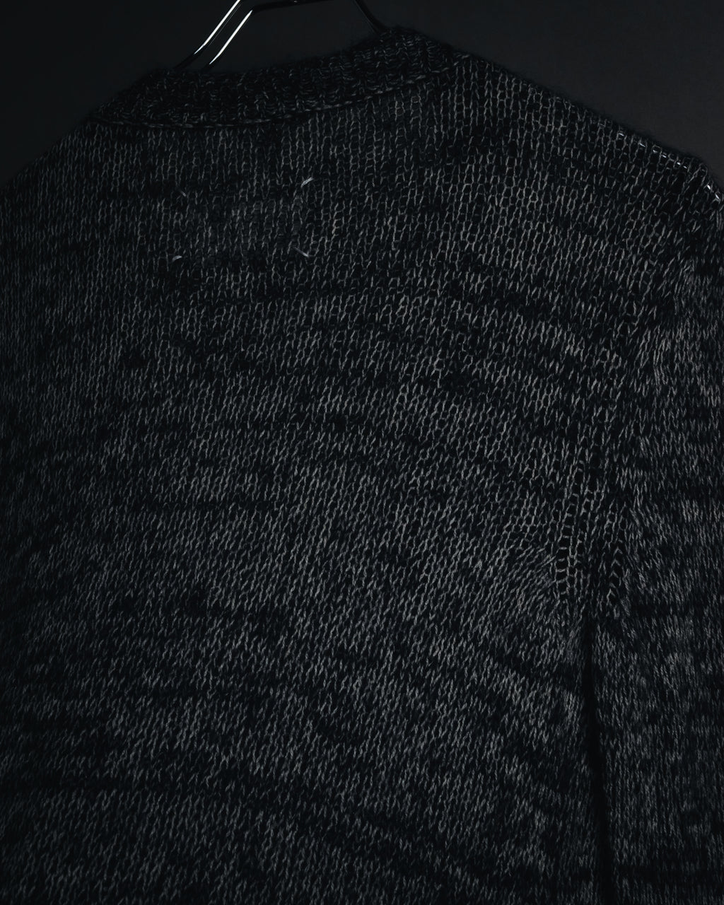 "Maison Martin Margiela" 2011AW deconstructed melange mohair wool cardigan