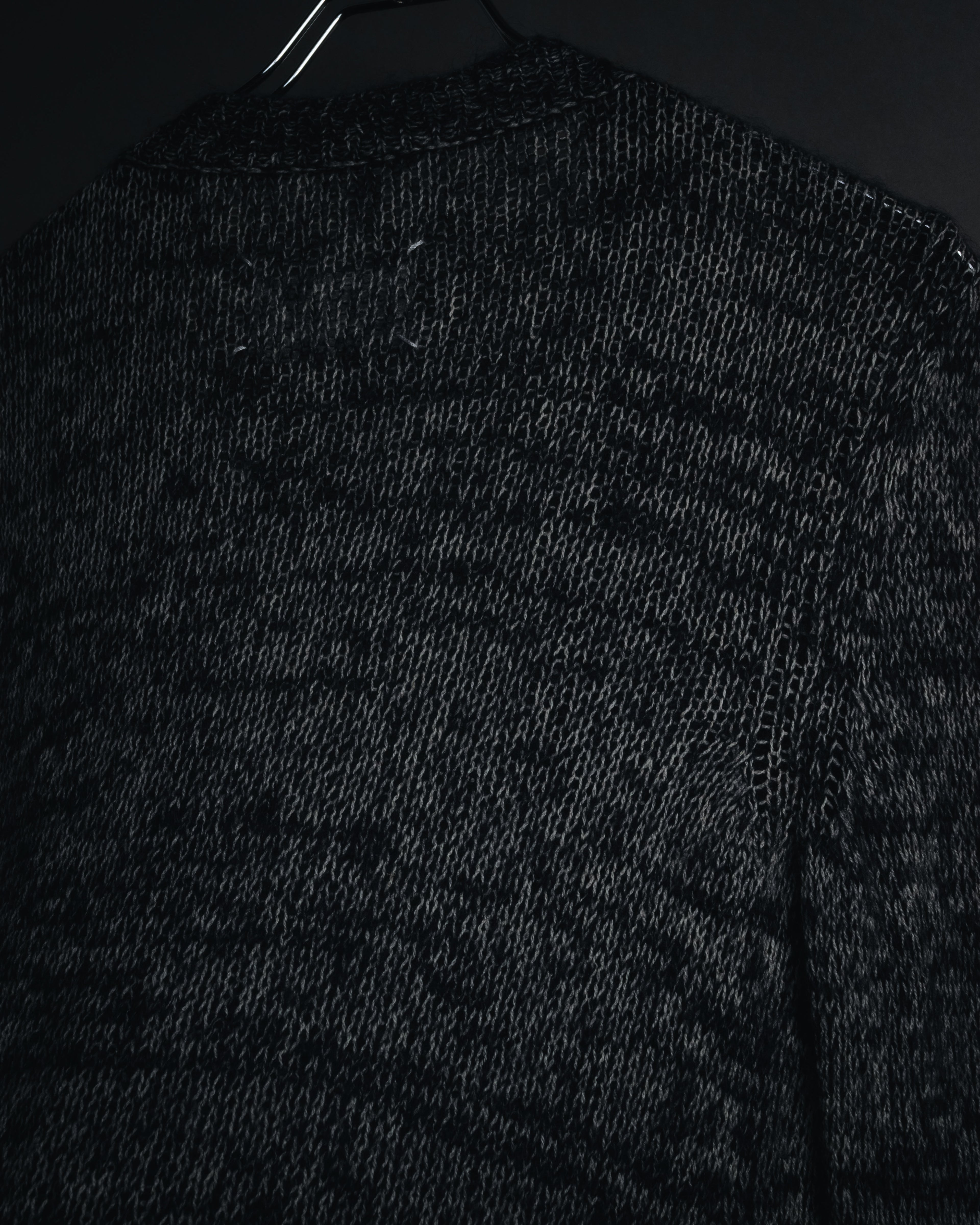 "Maison Martin Margiela" 2011AW deconstructed melange mohair wool cardigan