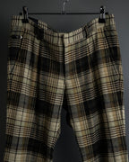 "GUCCI" Brushed check pattern tapered pants