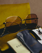 -SPECIAL- “GUCCI” 2016-2022 chain detailed oversized sunglasses