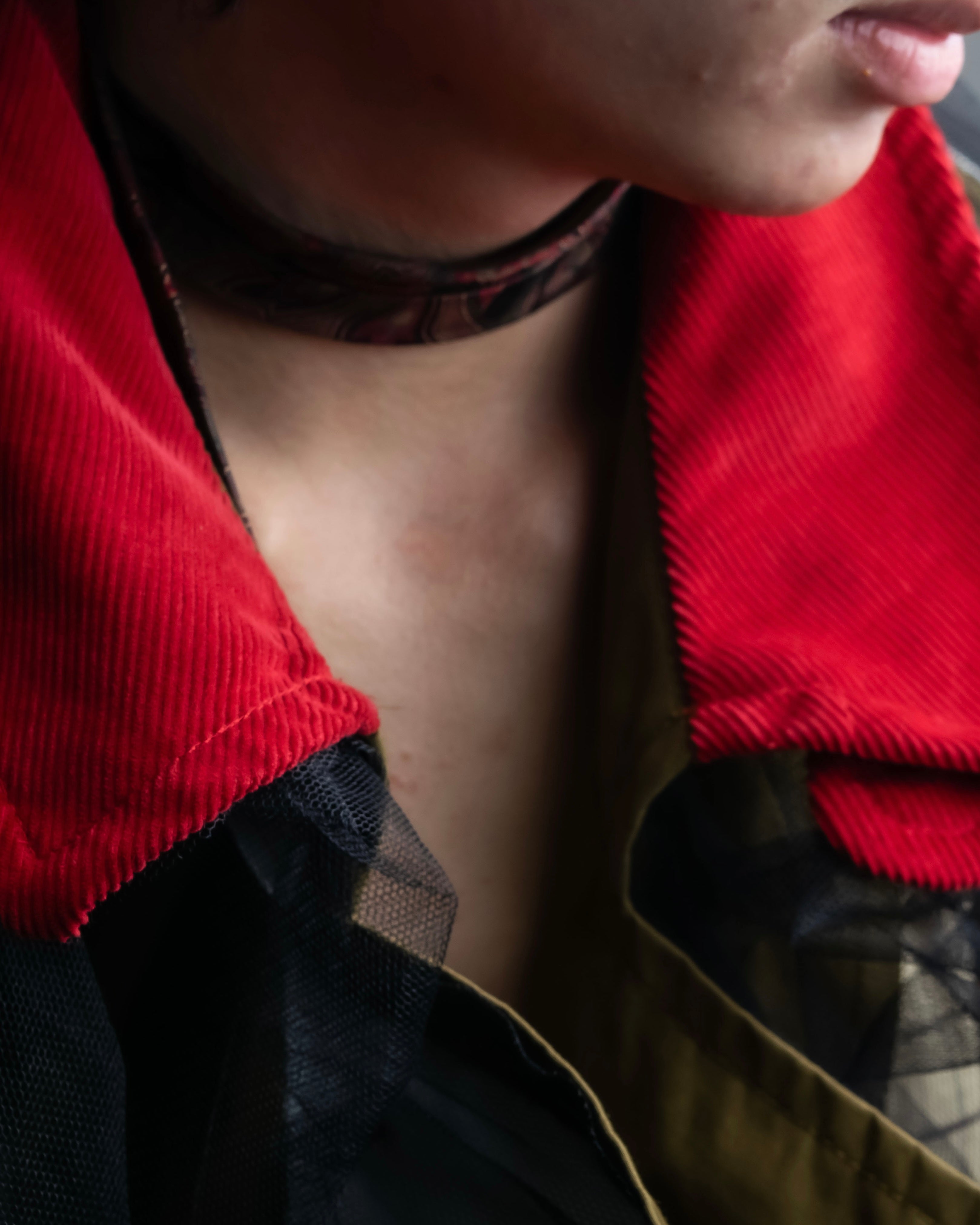 "MAISON MARGIELA" 20AW reconstructed tulle docking trench coat