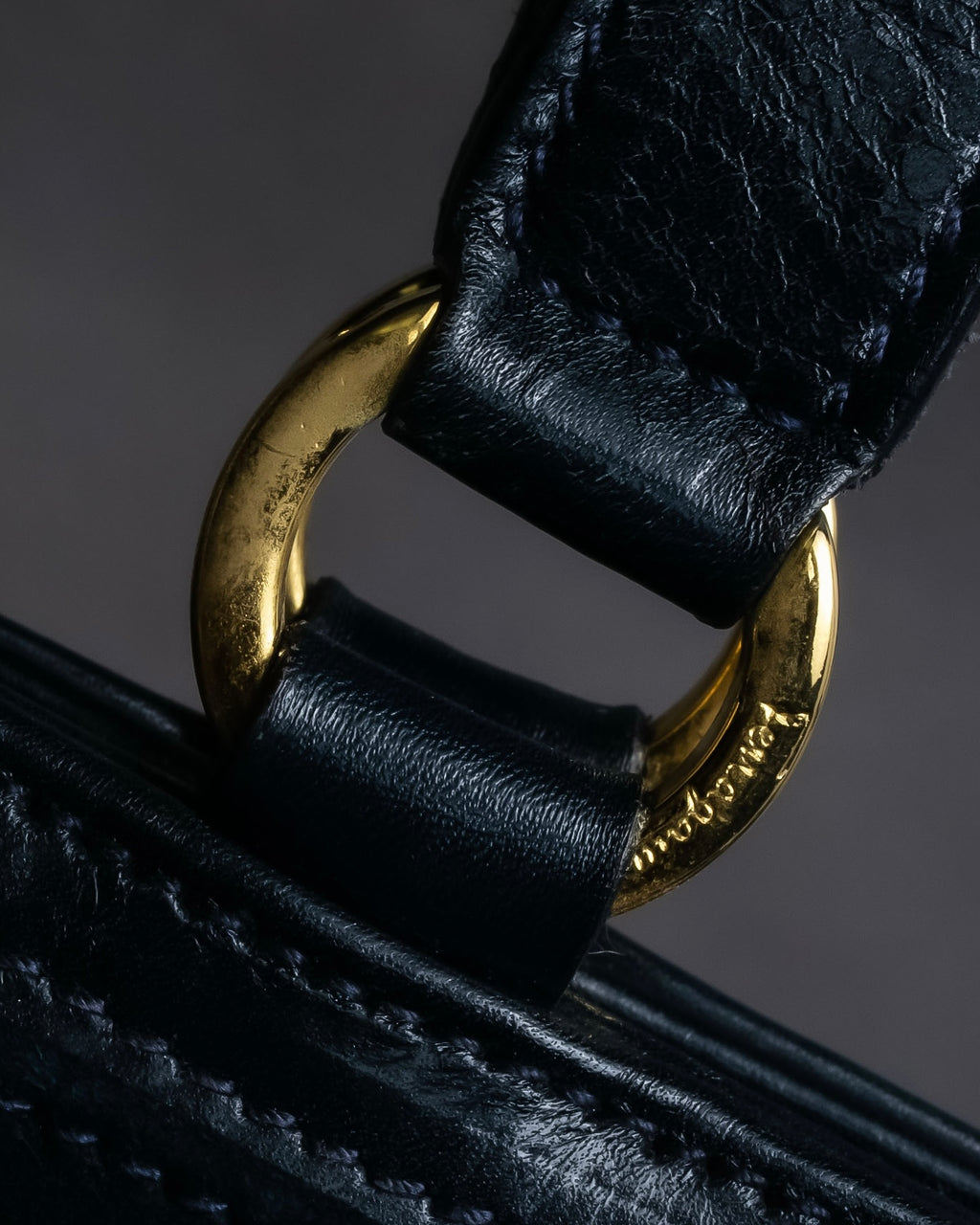 "Salvatore Ferragamo" Pocket detail leather combination tote bag