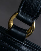 "Salvatore Ferragamo" Pocket detail leather combination tote bag