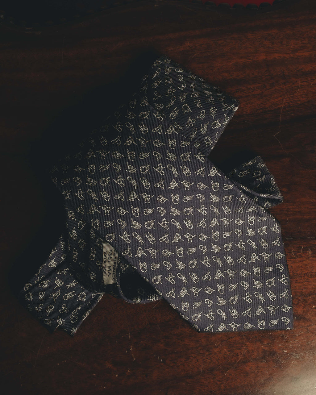 "Hermès" 80's-90's Classic jacquard silk necktie