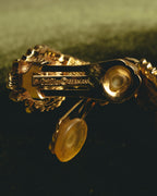 "Christian Dior" 70's-80's Sculptural botanical clip-on earrings