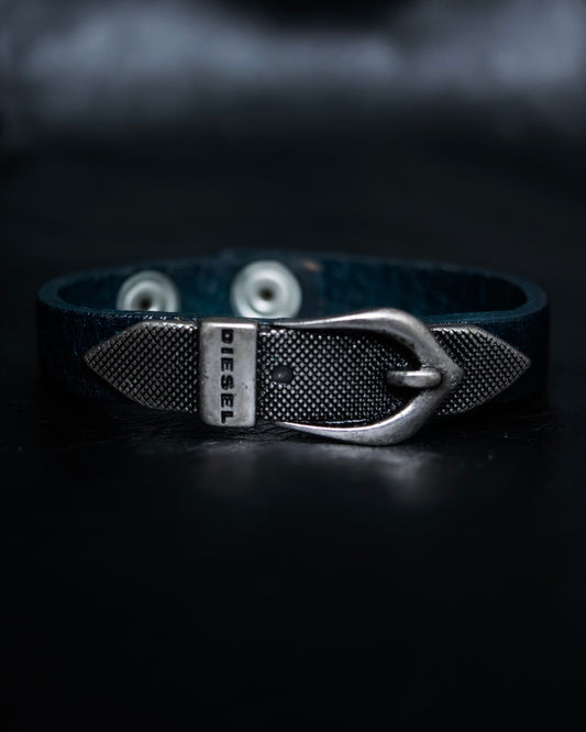 “DIESEL” Logo belt designed leather bracelet