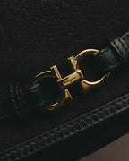 "Salvatore Ferragamo" 00's-10's Gancini leather shoulder bag