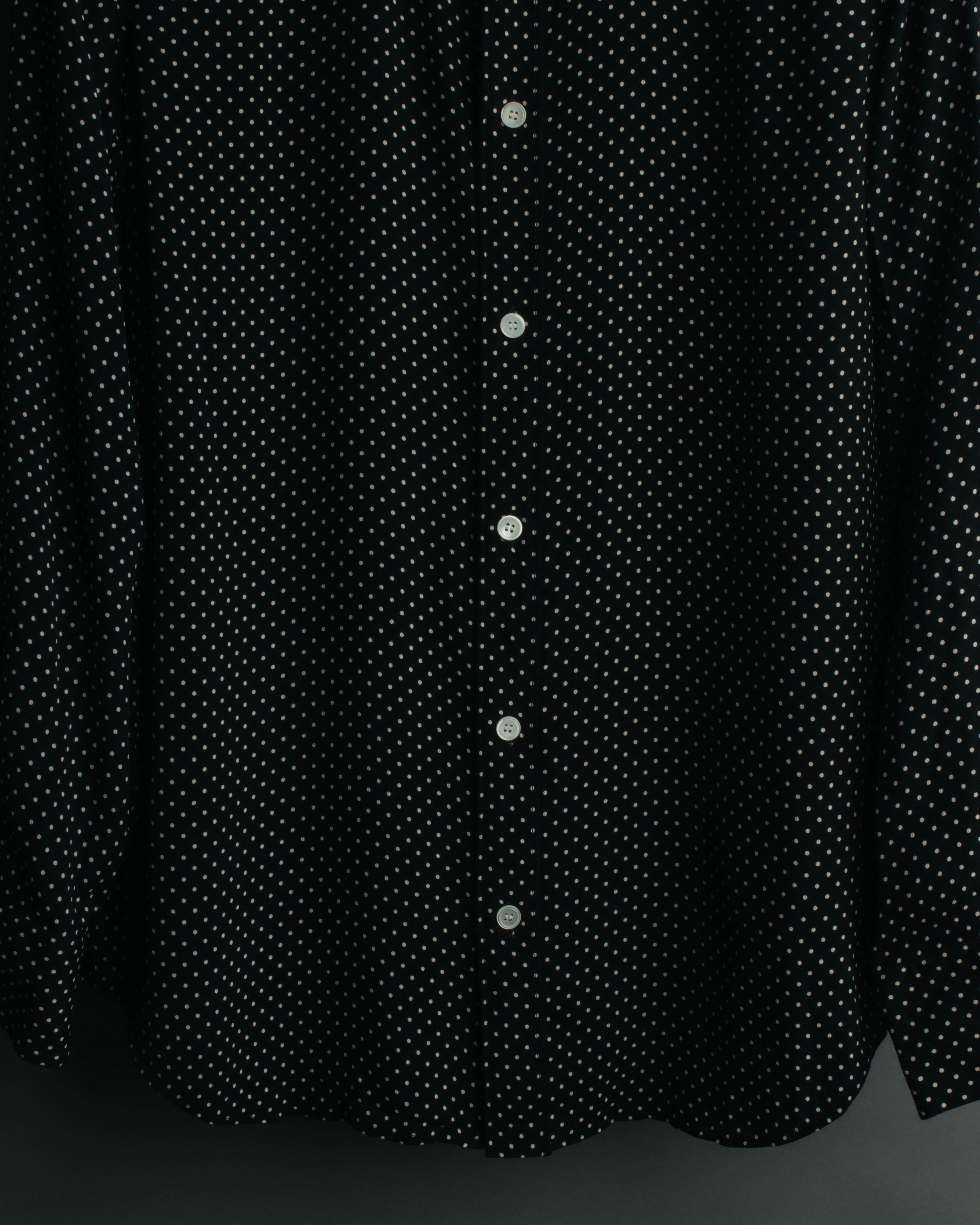 "CELINE" 2010's-2020's Polka dot viscose long sleeve shirt