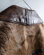 Special oversized vintage double-breasted fur coat