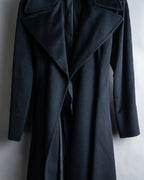 "PAUL SMITH" 100% wool maxi length belted gown coat