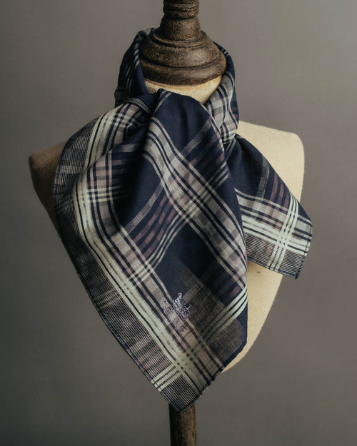 “CELINE” 90’s-00’s Plaid logo scarf