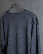 "COMME des GARCONS" Inside out design different colors on front and back pullover