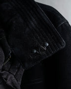 "VERSACE sport"
Stand collar double zipper suede blouson