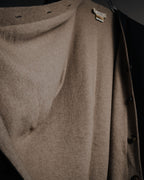 –SPECIAL– "HERMES" 90’s-00’s Double-faced reversible linen cotton cardigan