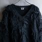 "JUNYA WATANABE COMME des GARCONS" Fringe design brushed V-neck knit pullover