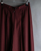"JEAN PAUL GAULTIER" Beautiful drape burgundy wide slacks