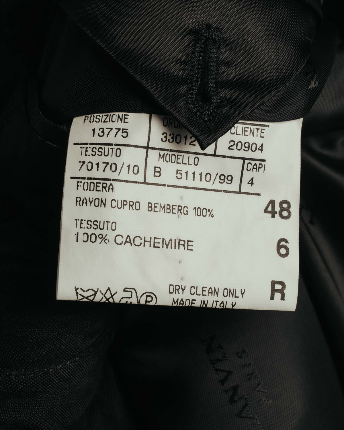 "LANVIN" 90's Classically tailored cashmere overcoat