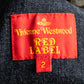 "Vivienne Westwood RED LABEL" Asymmetrical button design mid length denim coat