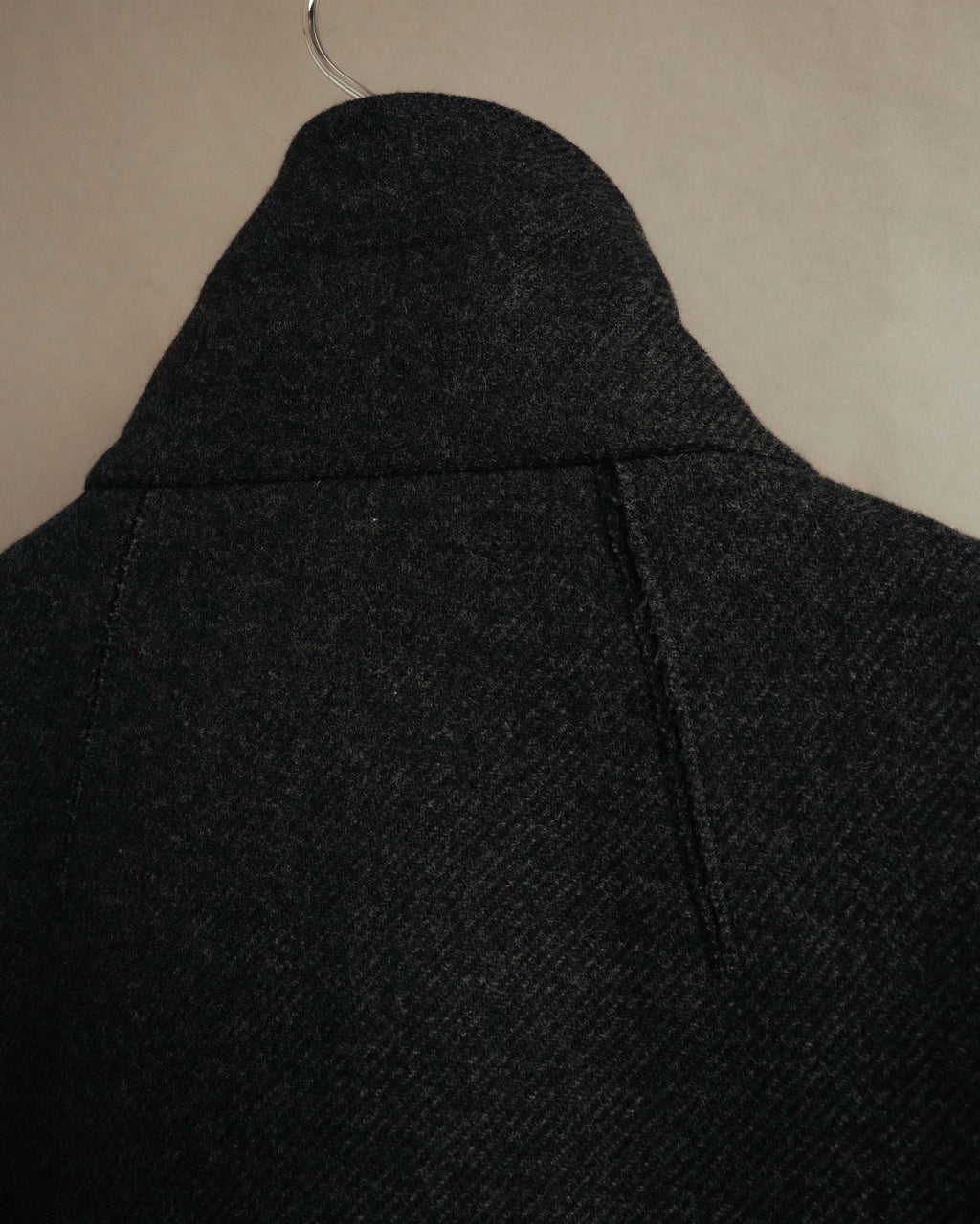 “miu miu” 00’s-10’s Wool angora leather buckle coat