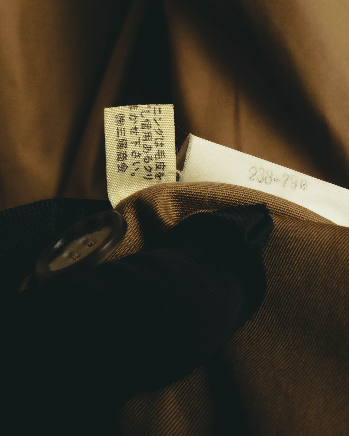 “Yves Saint Laurent” 80’s-90’s Raccoon fur trimmed hooded cotton long coat