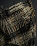 "GUCCI" Brushed check pattern tapered pants
