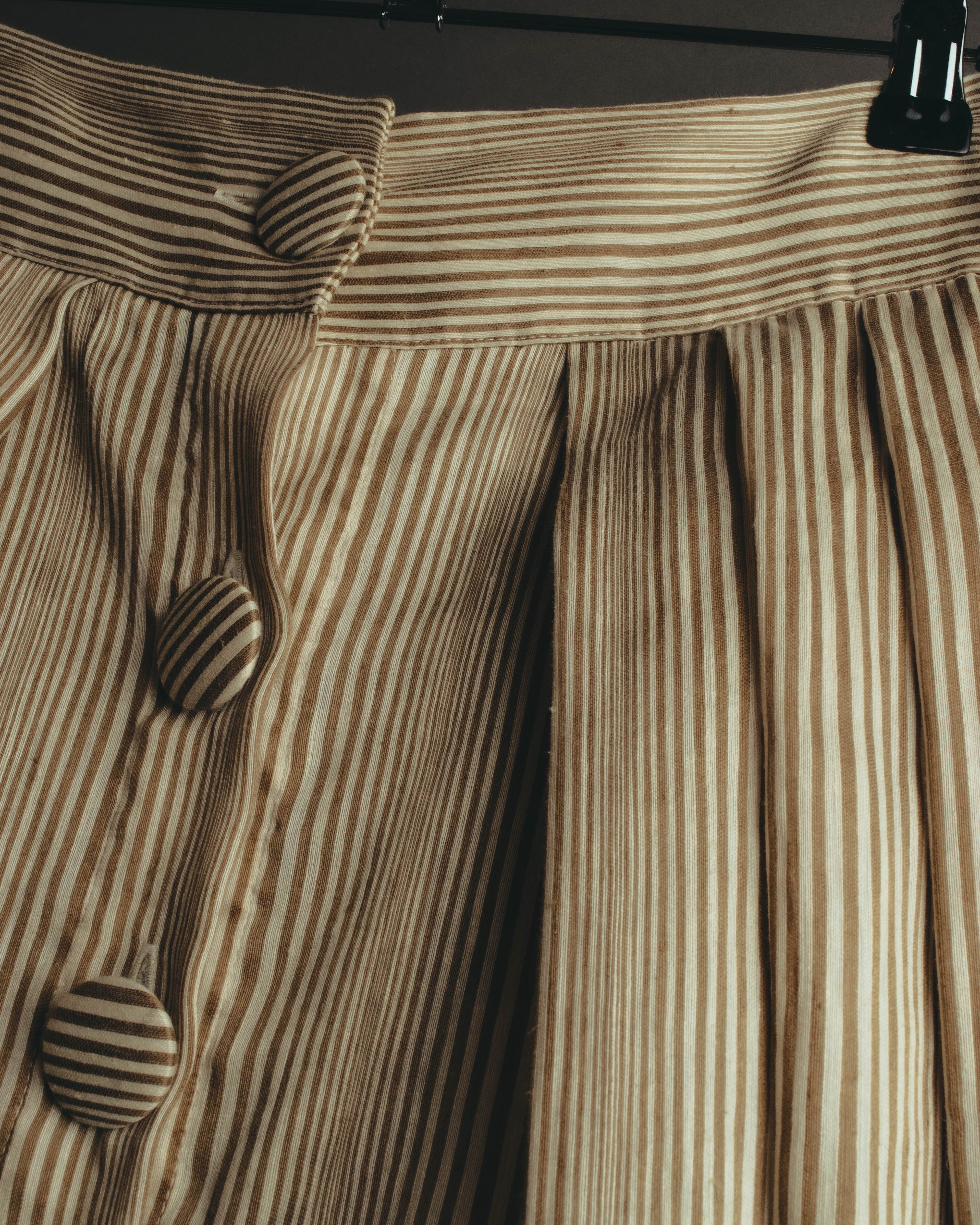 "DESTREE" 2020's Striped linen blend maxi skirt