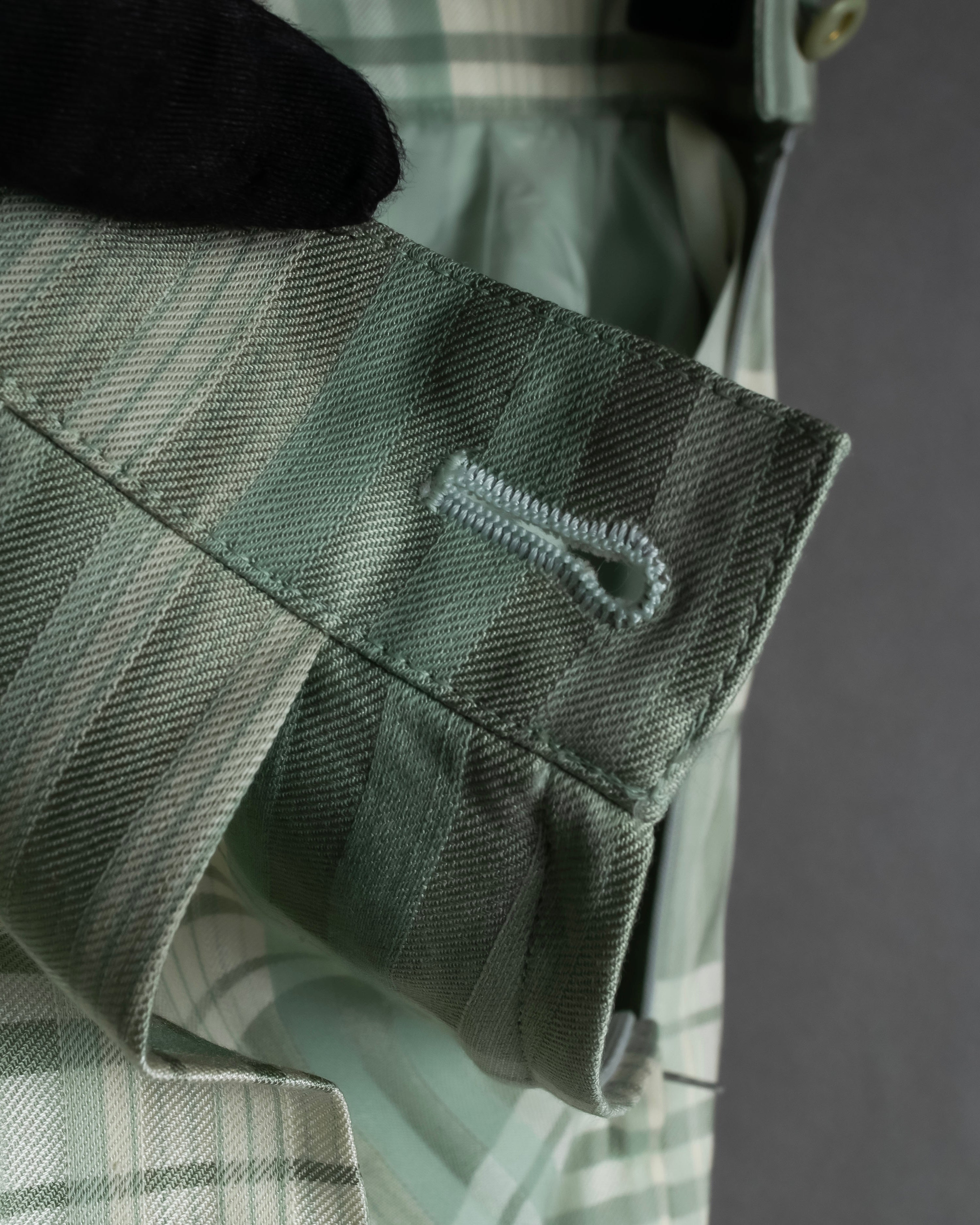 "BURBERRYS" Mint green check pattern skirt type set up