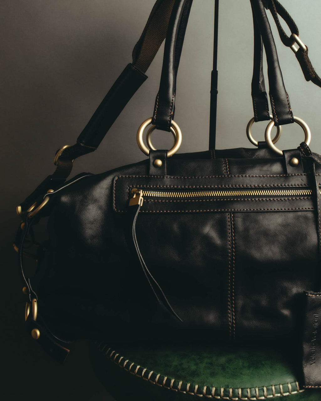 "Valerio Valeriani" 00's-10's Convertible leather Boston bag