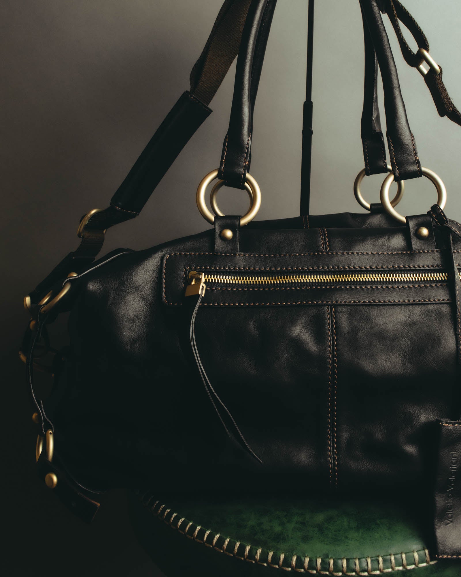 "Valerio Valeriani" 00's-10's Convertible leather Boston bag