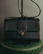 “Yves Saint Laurent” 90’s-00’s Cassandra logo one shoulder leather bag