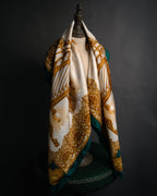 “Christian Dior” 80’s-90’s Baroque lamp motif silk scarf