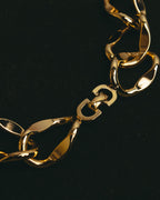 "Dior" Statement gold tone chain necklace