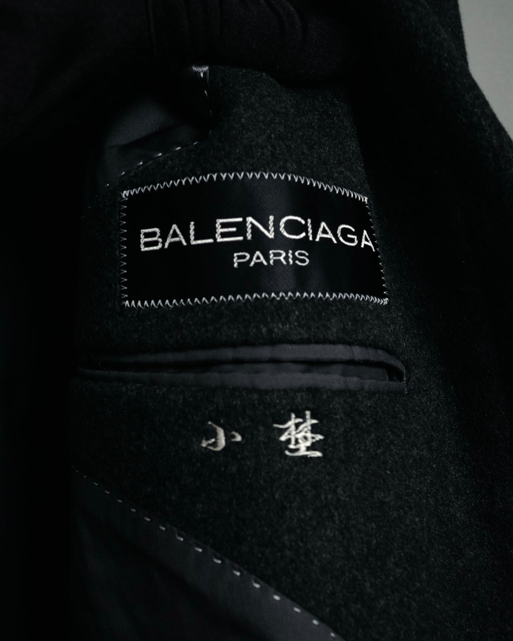 “BALENCIAGA PARIS” 90’s Cashmere blend chesterfield coat