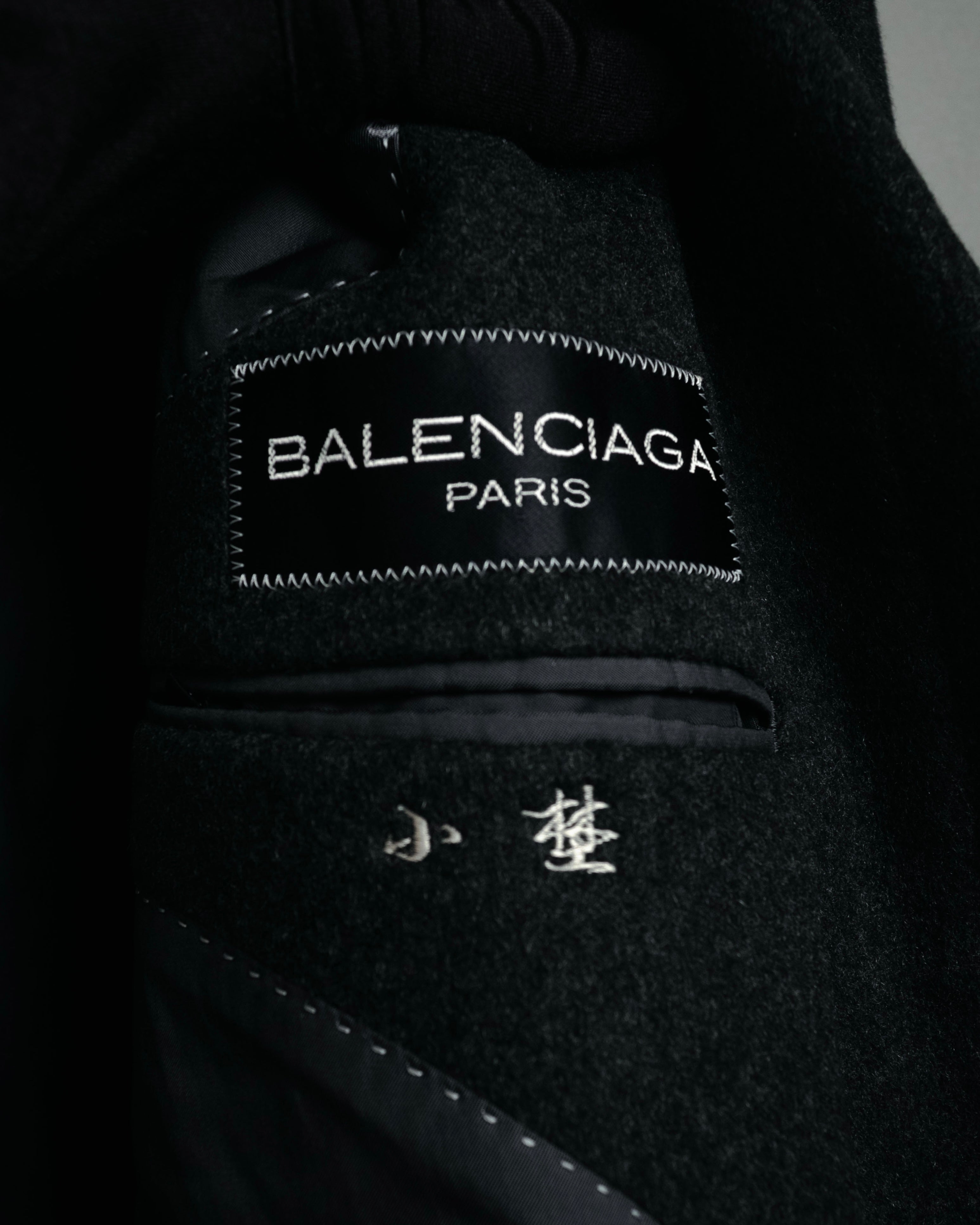 “BALENCIAGA PARIS” 90’s Cashmere blend chesterfield coat