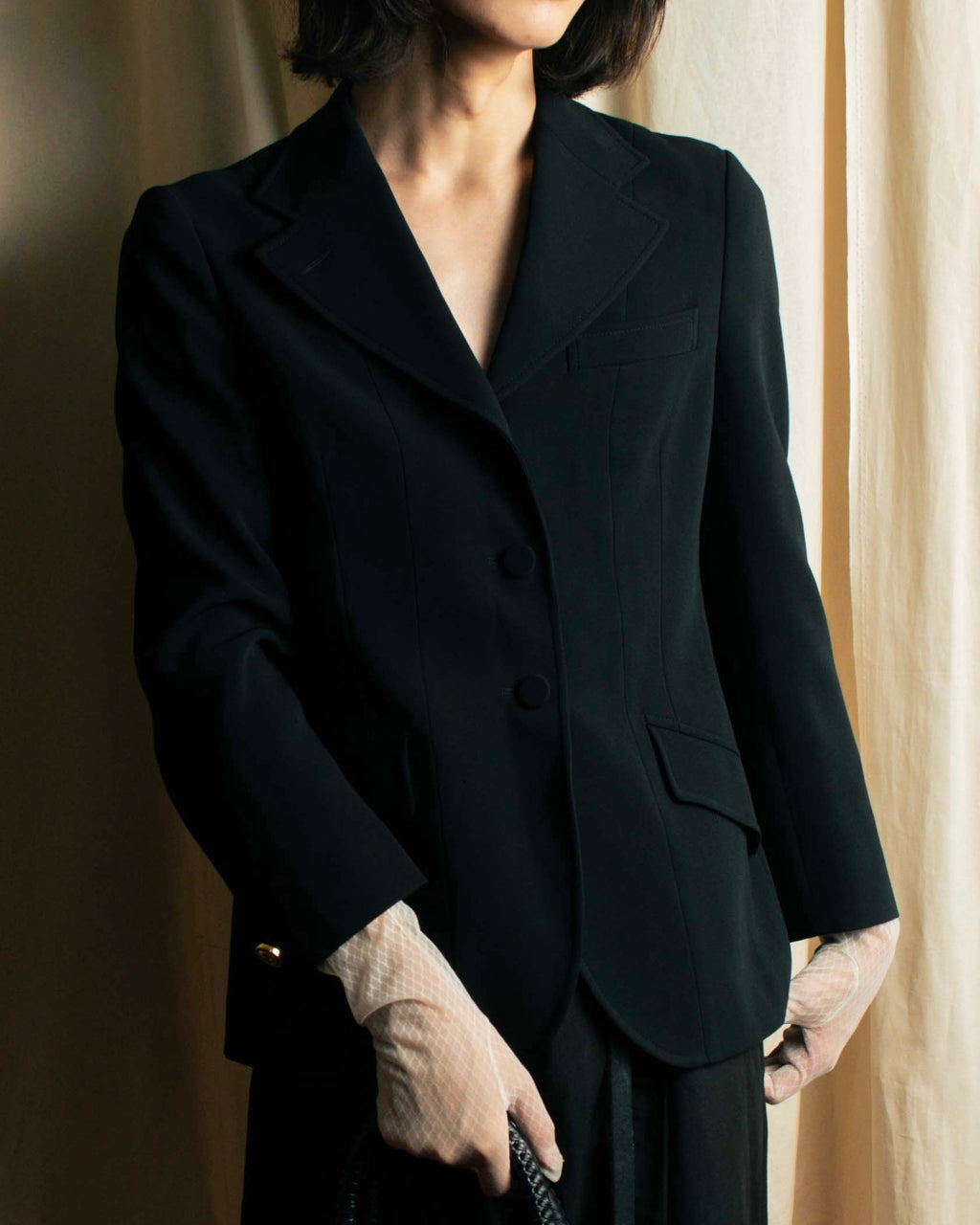 "GUCCI" Michele period stand collar modified design tailored jacket