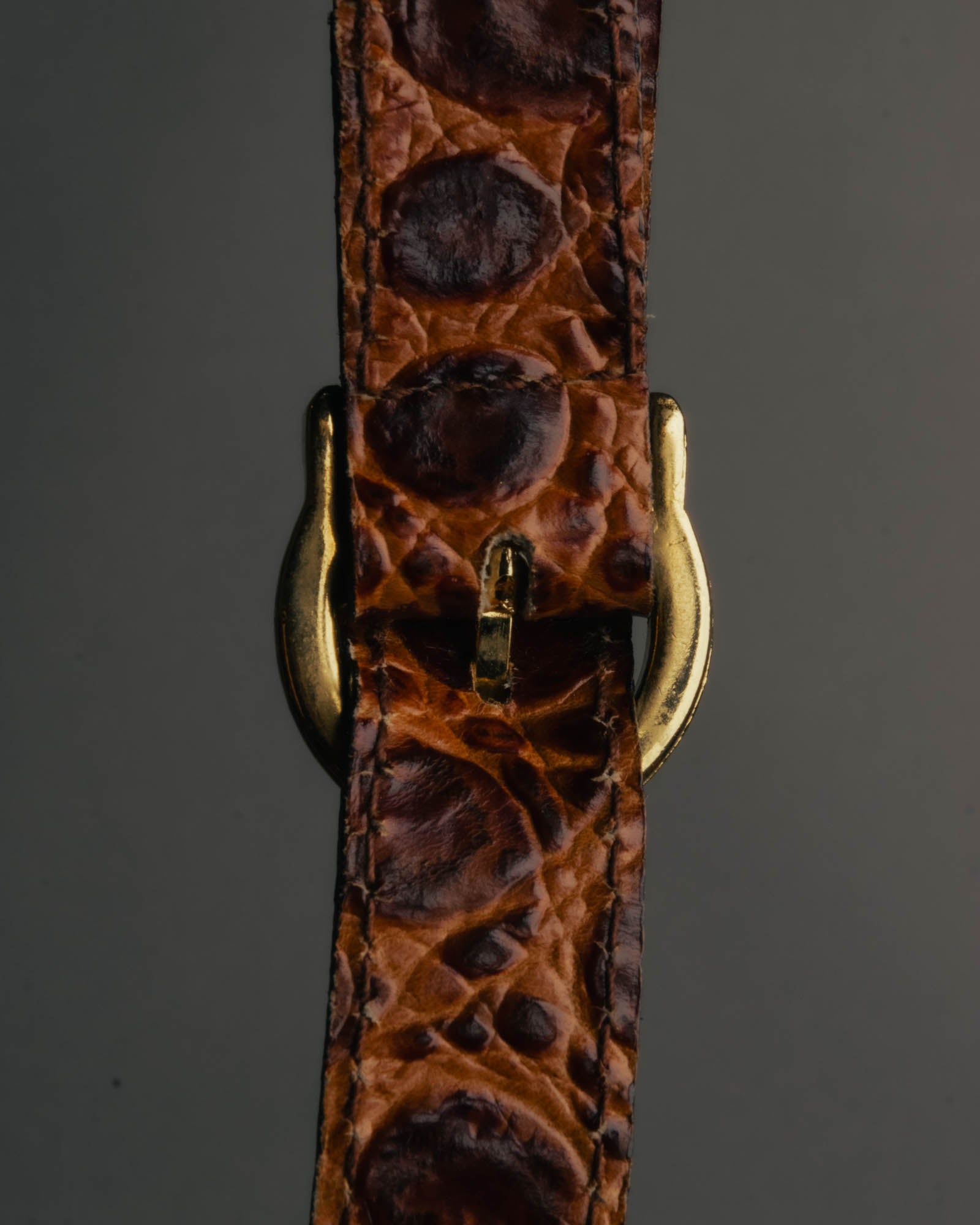 -SPECIAL- "Salvatore Ferragamo" 90's Glossy crocodile pattern shoulder bag