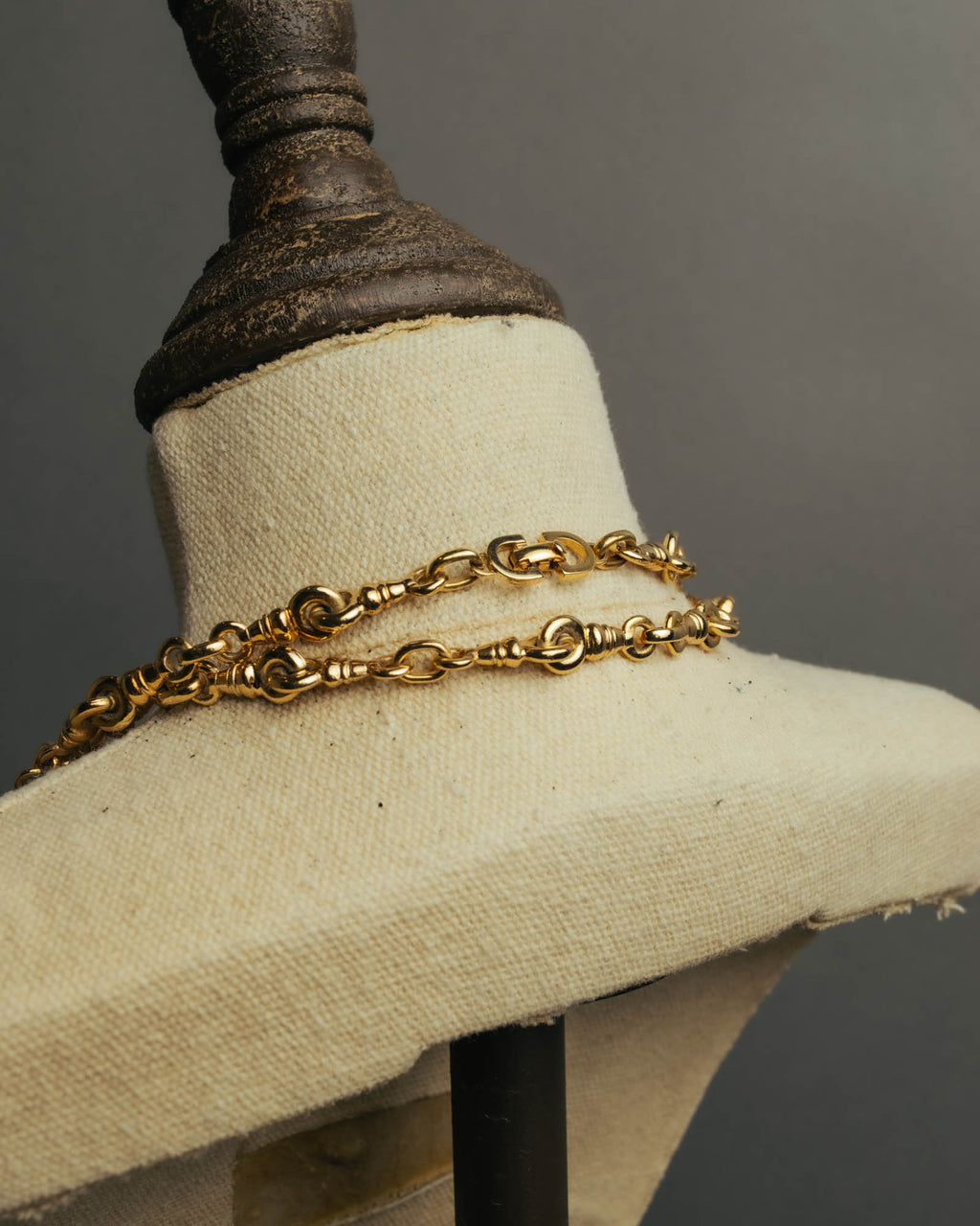 "Christian Dior" 80's-90's Gold tone chain necklace