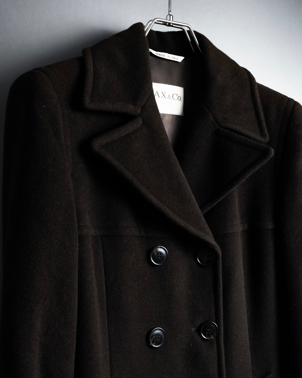 "MAX&Co." 90's Classic maxi-length angora mix long coat