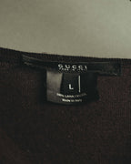 "GUCCI" 90's-00's Minimal V-neck wool sweater