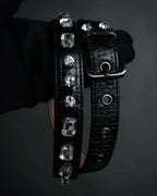 “miu miu” 2005-2010 Embellished cracked leather belt