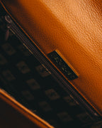 "Yves Saint Laurent" 70's-80's Cognac leather top handle bag