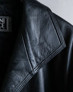 "GIANNI VERSACE COUTURE" Sheep skin oversized triangle color jacket