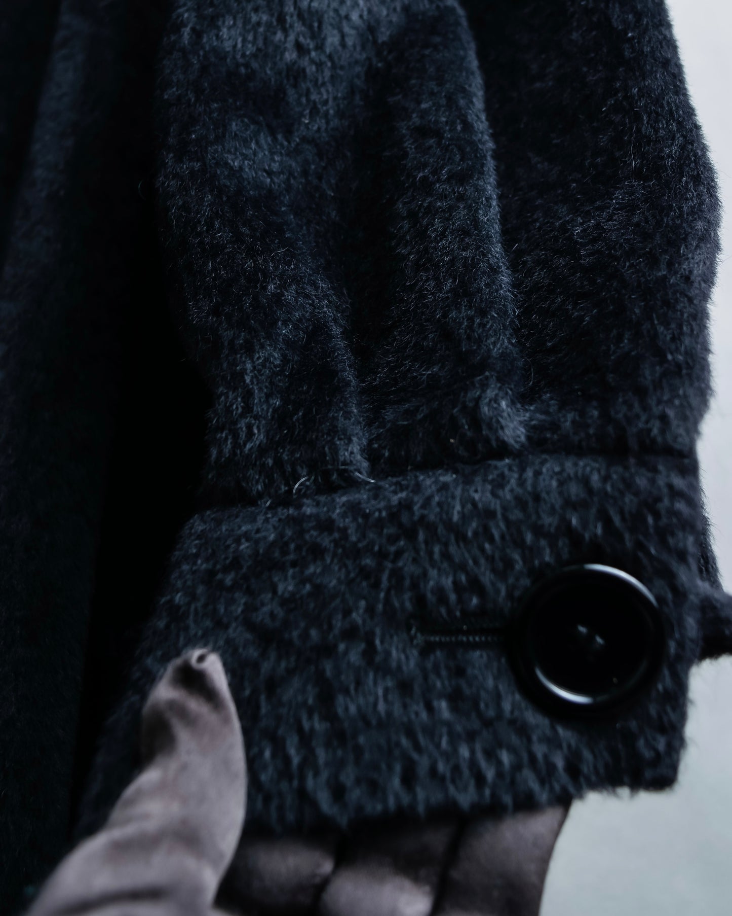 "DIOR" Cape docking fluffy mid length coat