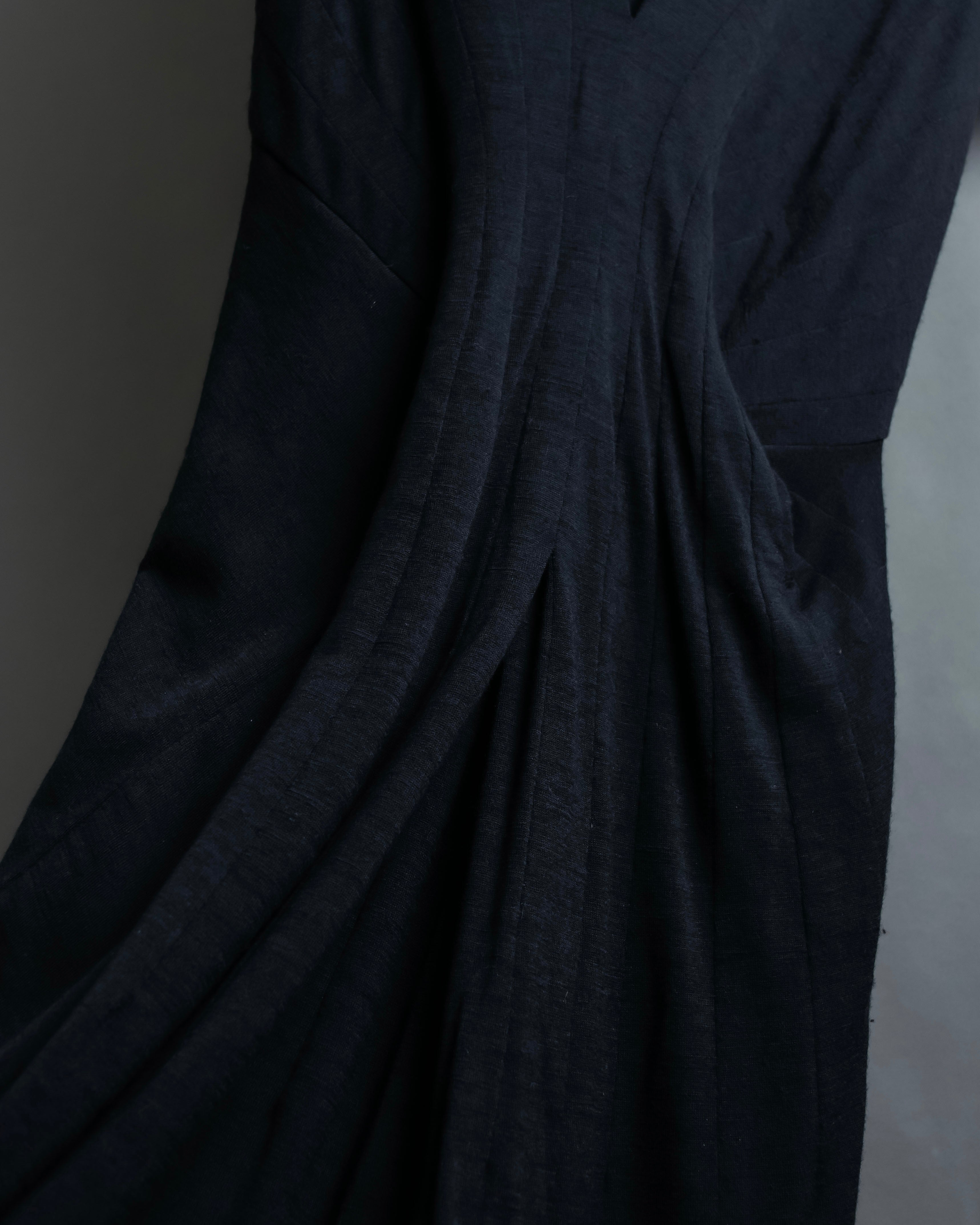 “JUNYA WATANABE” narrow waist  lame designed hem long dress