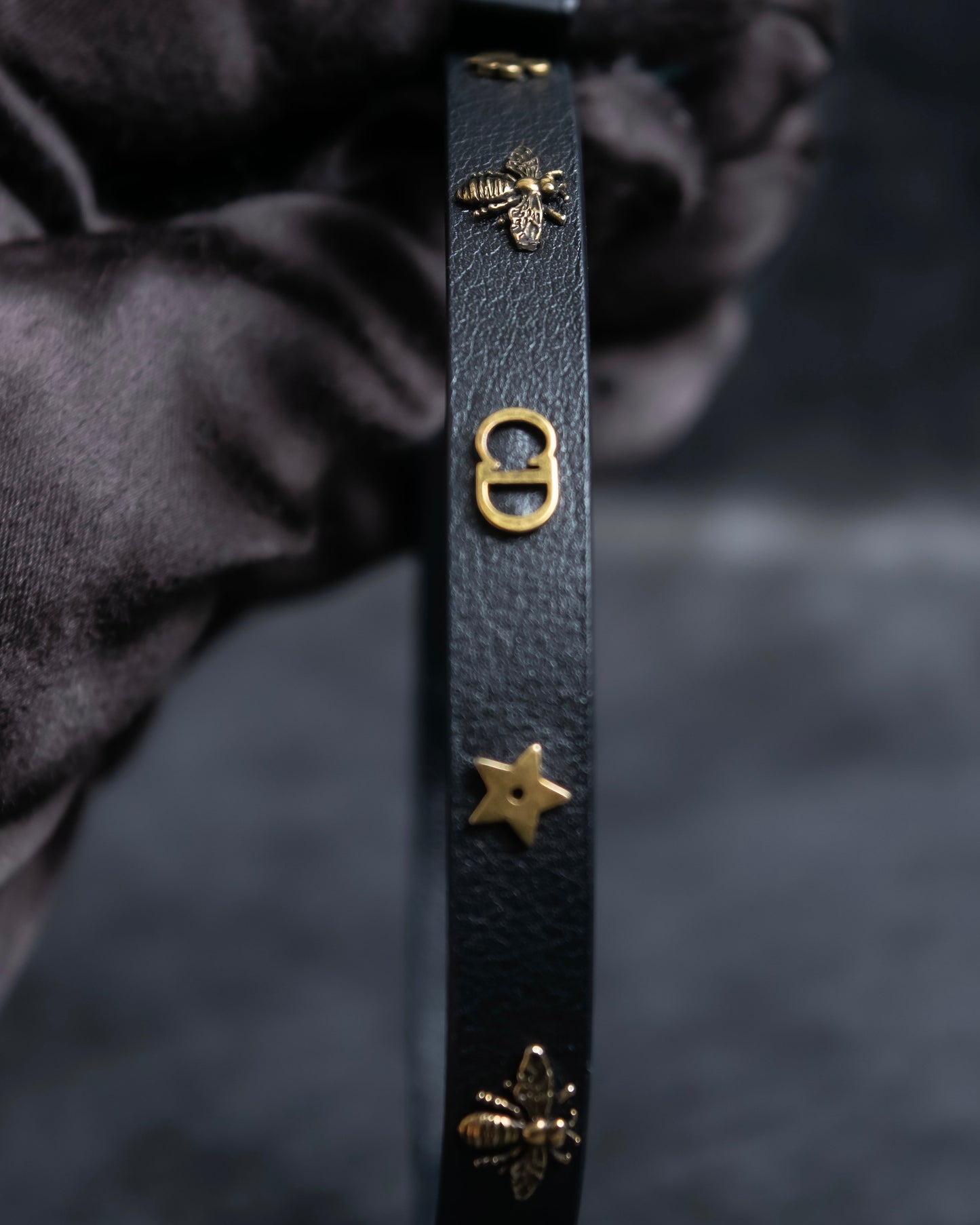 "Christian Dior" Mystical motif leather bracelet