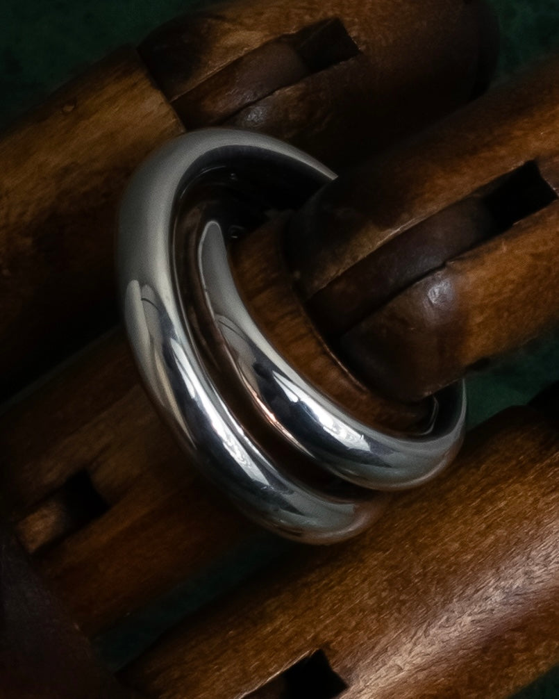 "HERMES" Vertige polished silver 925 ring