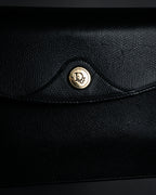 "Christian Dior" 80’s structured grained leather flap shoulder bag